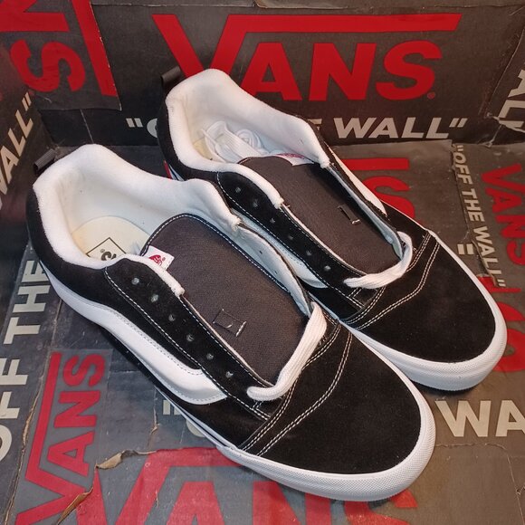 Vans Men's U.S.16 Knu Skool Skate Black/True White Classic VN0009QC6BT - Picture 5 of 12